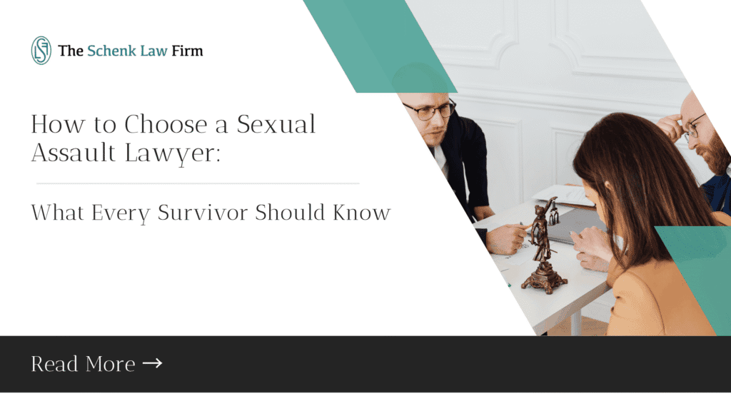 Woman consulting sexual assault lawyers.